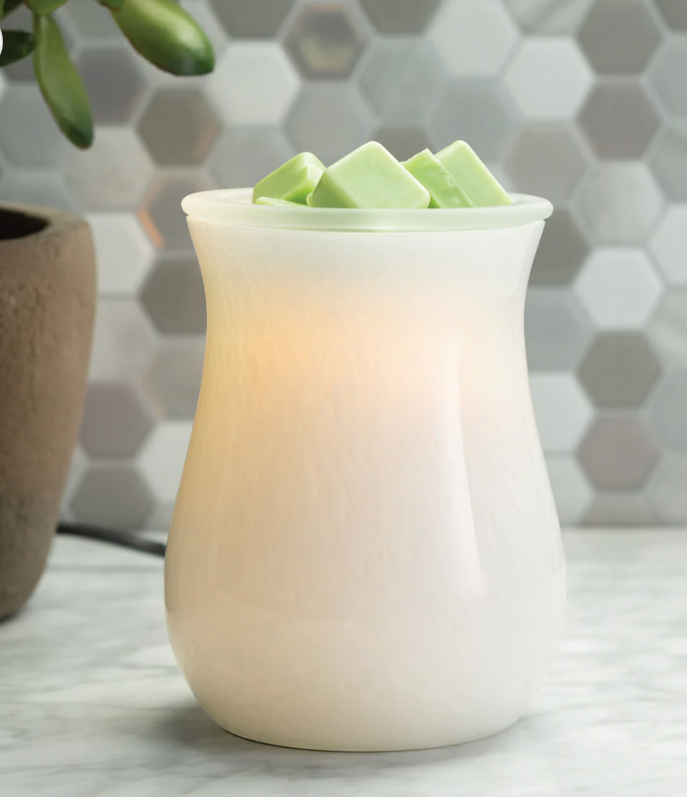Moonstone Glass Illumination Wax Warmer by Candle Warmers etc.