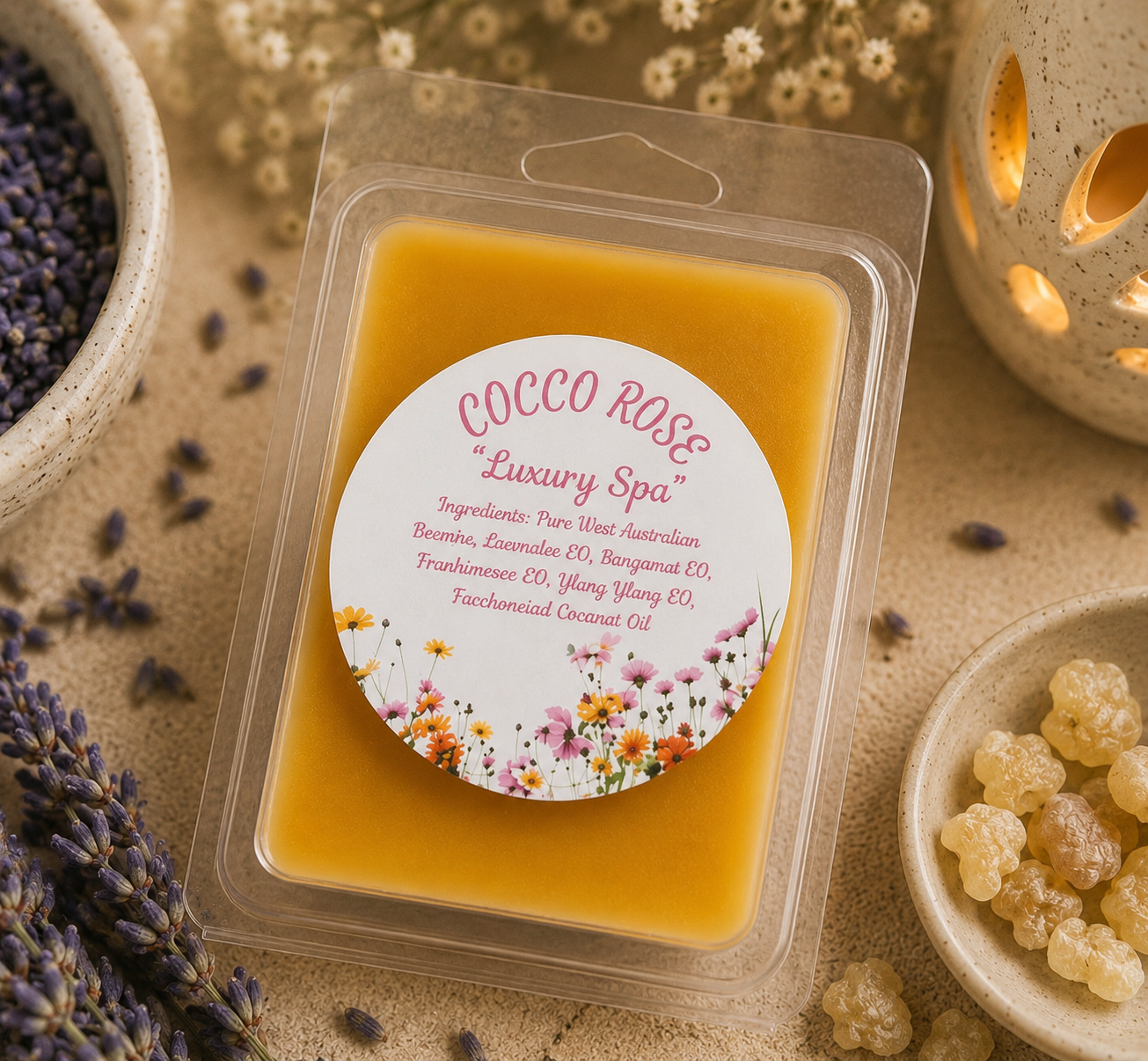 Essential Oil Beeswax Melts | Lavender Bergamot Frankincense | Gifts | Handmade in Australia