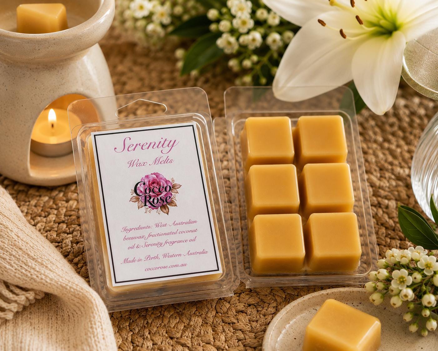 Citrus Floral Beeswax Melts | Floral and Fruity Fragrance Oil | Calming Home Fragrance | Gifts | Handmade in Australia