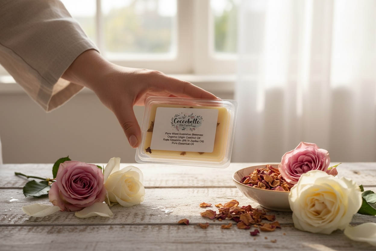 Rose Geranium Beeswax Melts | Floral Aromatherapy Essential Oil Wax Melts | Handmade in Australia