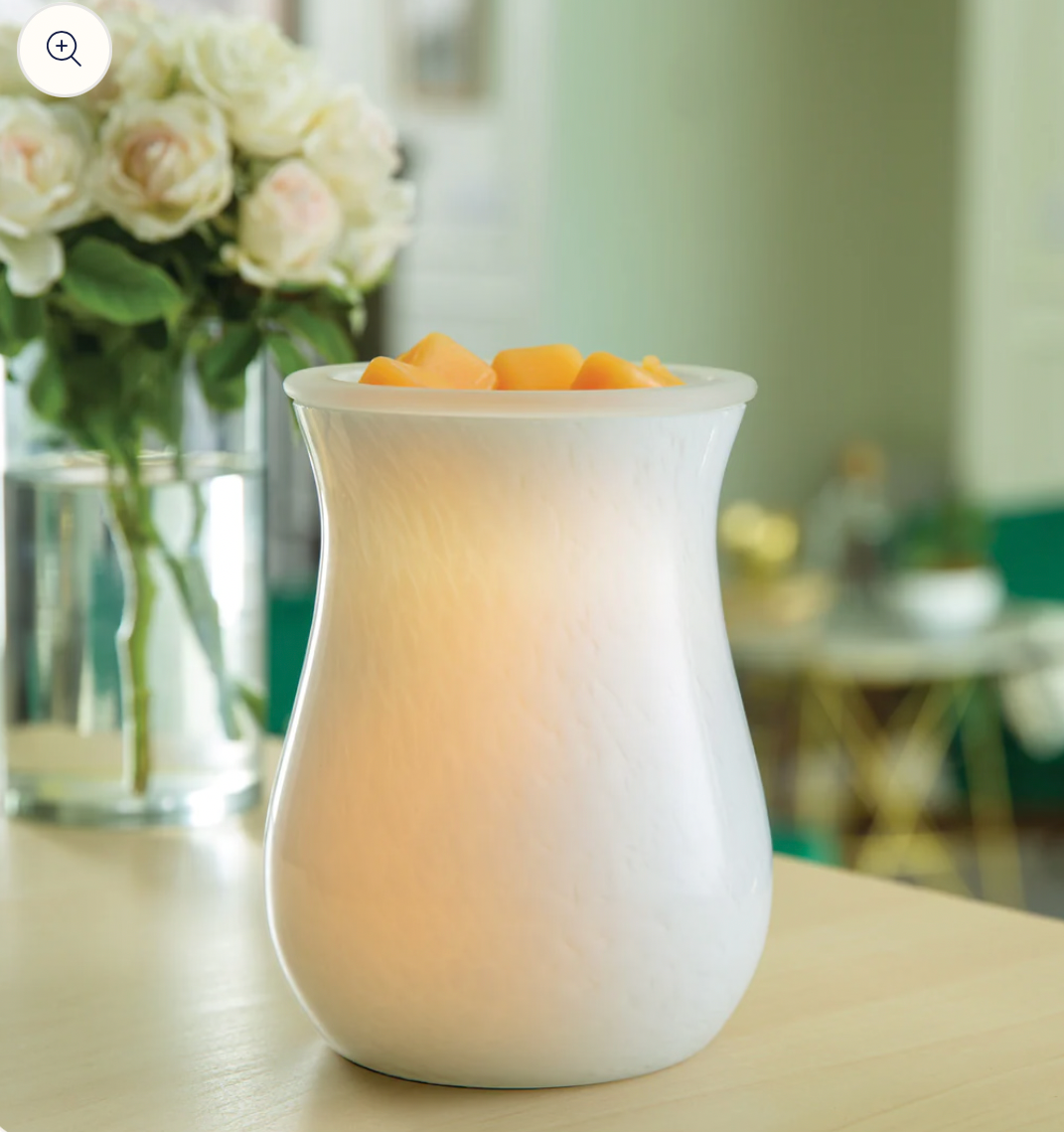 Moonstone Glass Illumination Wax Warmer by Candle Warmers etc.