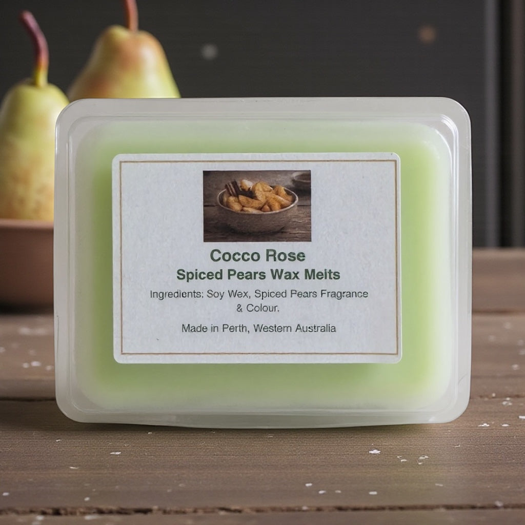 Handmade Spiced Pear Wax Melts | Gourmet Soy | Cocco Rose