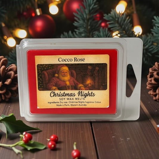 Cocco Rose Christmas Soy Wax Melts – Handmade in Perth, Western Australia | Various Festive Fragrances