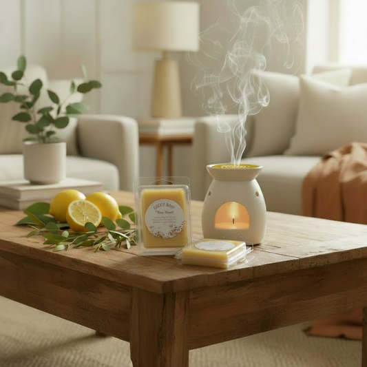 Cocco Rose Pure Home Beeswax Wax Melts | Lemon, Eucalyptus, Tea Tree Essential Oils