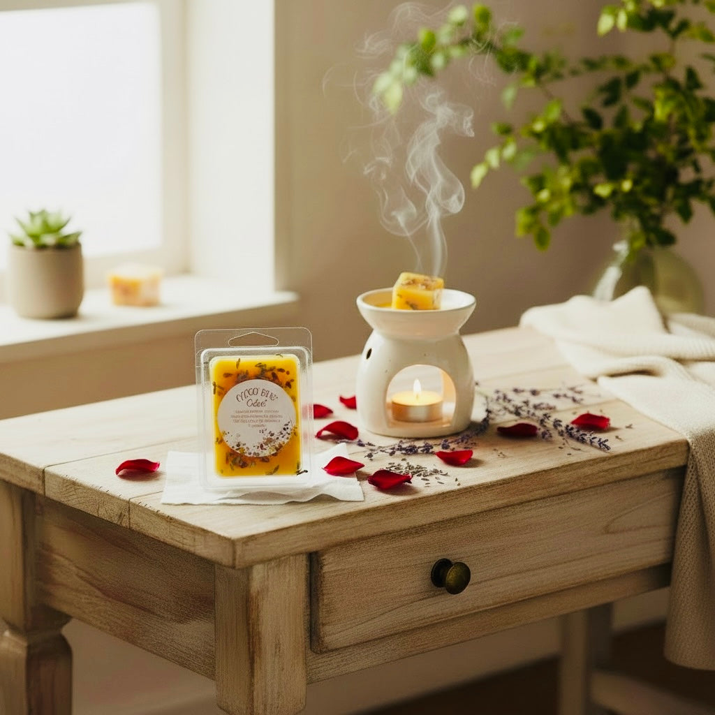 Cocco Rose Fresh Bloom Wax Melts | Natural Beeswax, Rose Geranium, Sweet Orange Essential Oils
