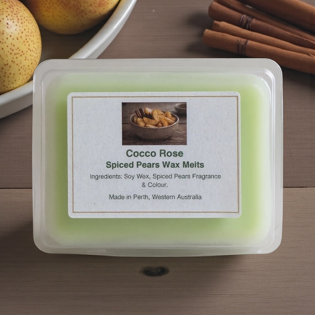 Handmade Spiced Pear Wax Melts | Gourmet Soy | Cocco Rose