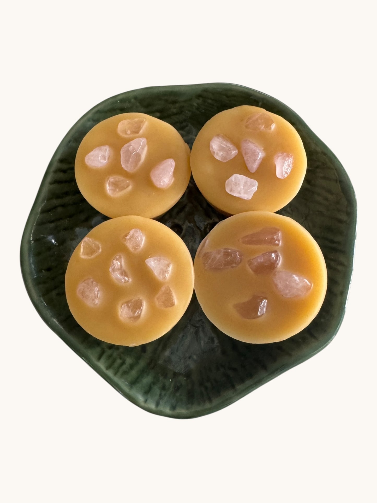 Cocco Rose Calm Wax Melts | Rose Quartz Crystal Beeswax Melts | Relaxing Aromatherapy Wax Melts | Natural Home Fragrance