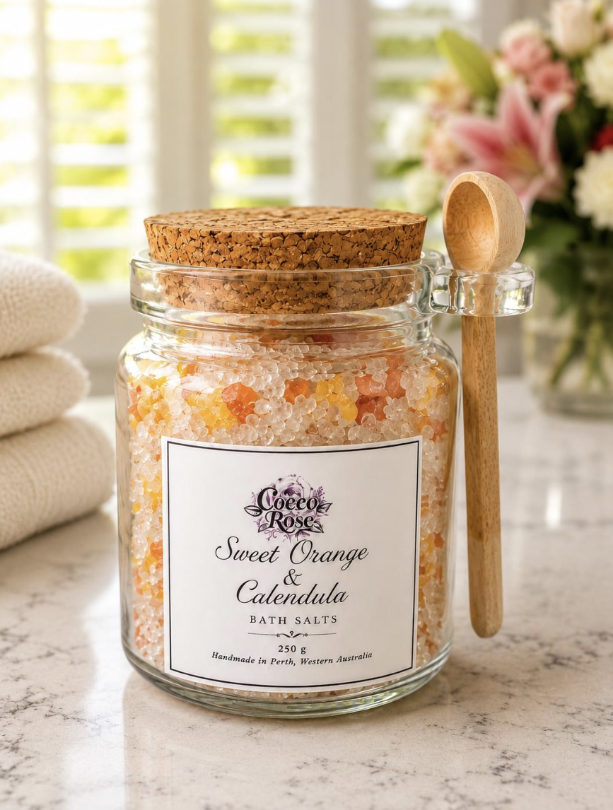 Sweet Orange & Calendula | Botanical Bath Salts 250g Jar
