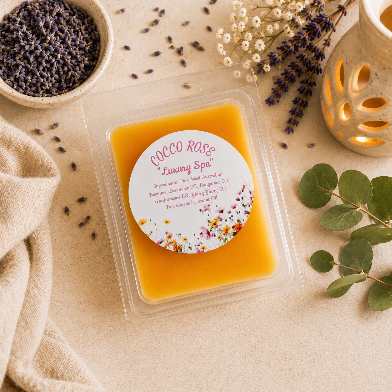 Essential Oil Beeswax Melts | Lavender Bergamot Frankincense | Gifts | Handmade in Australia