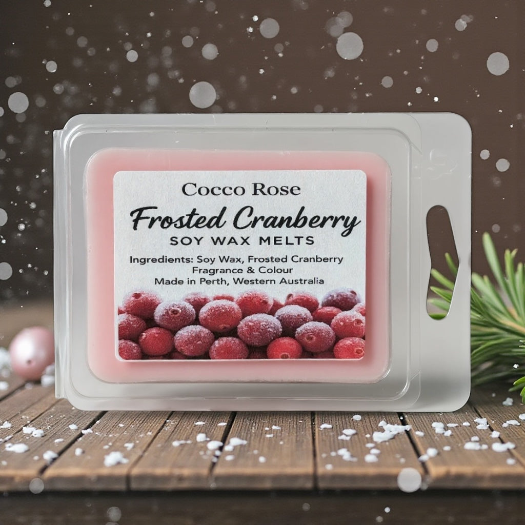 Cocco Rose Christmas Soy Wax Melts – Handmade in Perth, Western Australia | Various Festive Fragrances