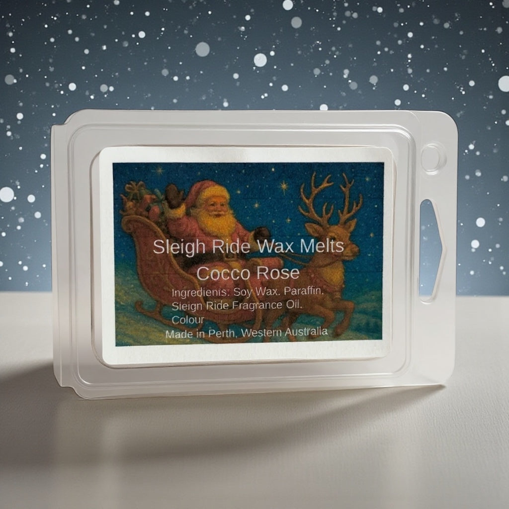 Cocco Rose Christmas Soy Wax Melts – Handmade in Perth, Western Australia | Various Festive Fragrances