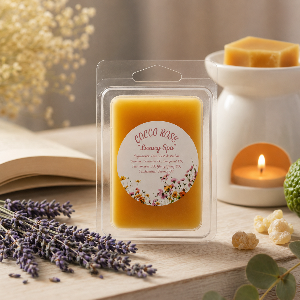 Essential Oil Beeswax Melts | Lavender Bergamot Frankincense | Gifts | Handmade in Australia