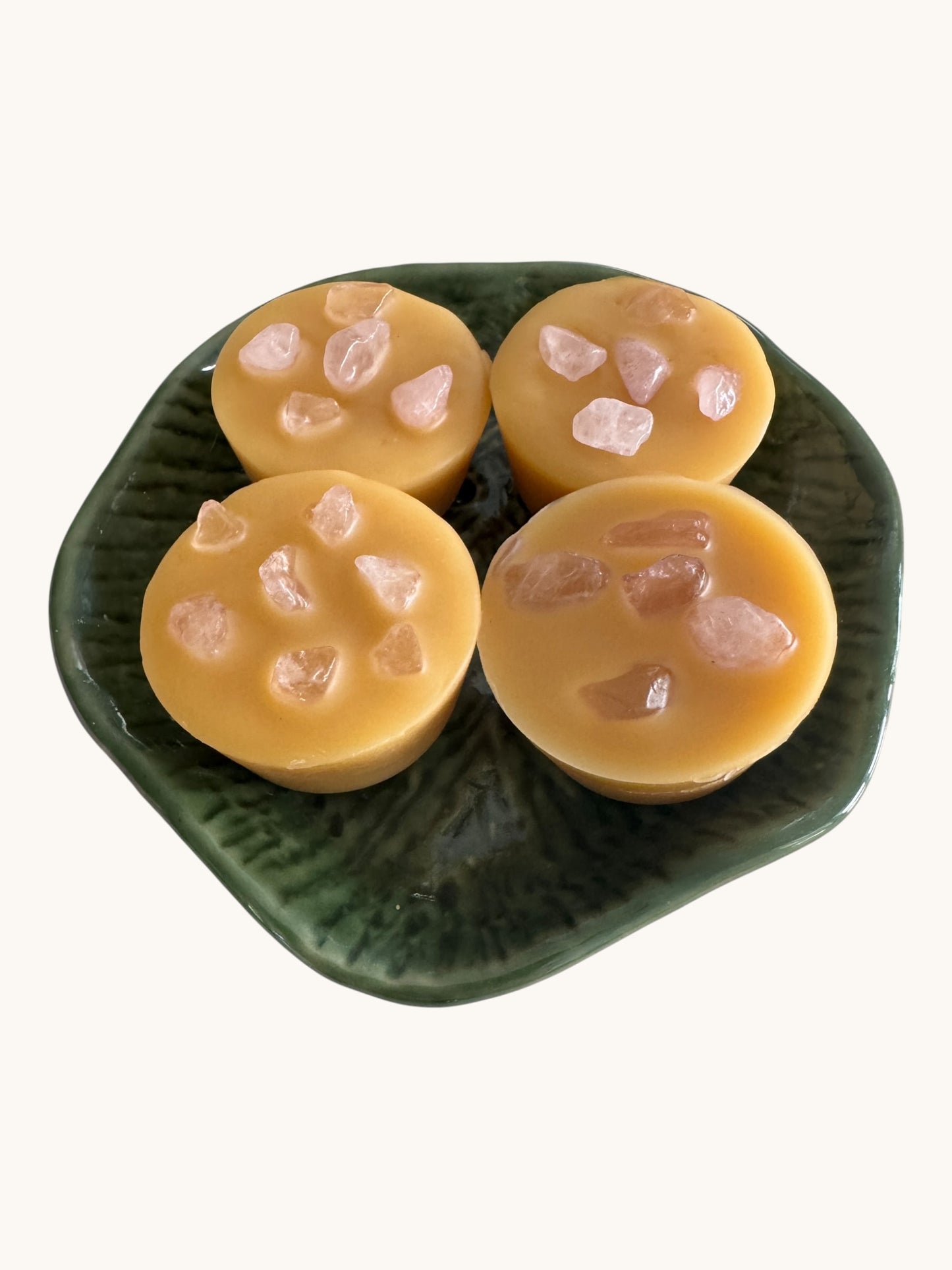 Cocco Rose Calm Wax Melts | Rose Quartz Crystal Beeswax Melts | Relaxing Aromatherapy Wax Melts | Natural Home Fragrance