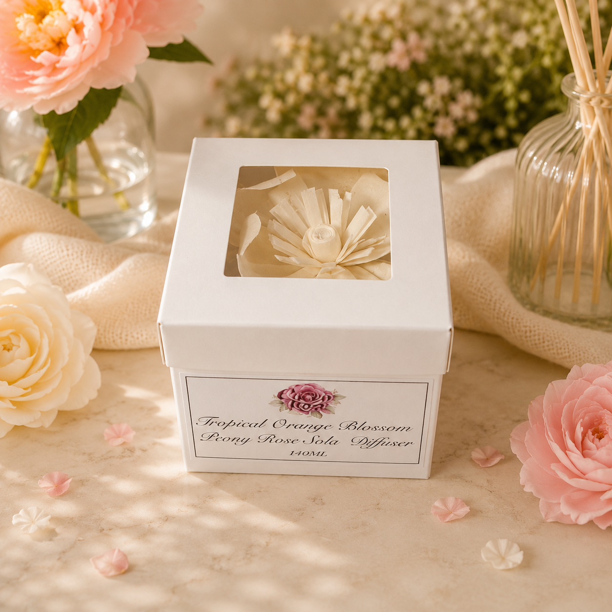 Botanical Reed Diffuser | Sola Flower & Premium Fragrance