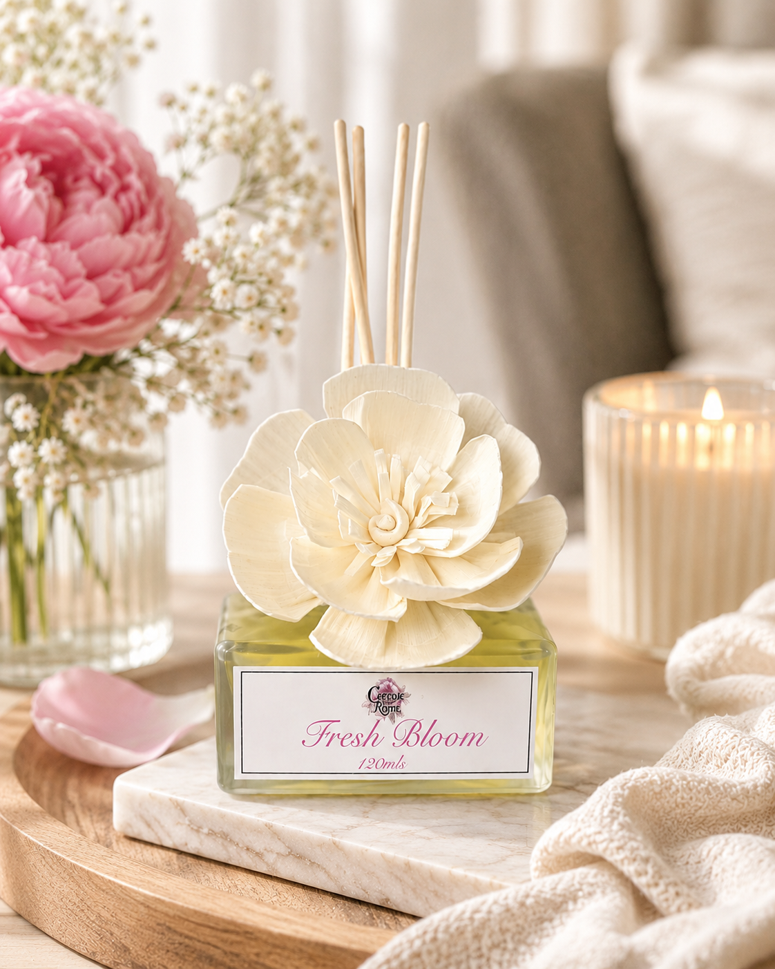 Botanical Reed Diffuser | Sola Flower & Premium Fragrance