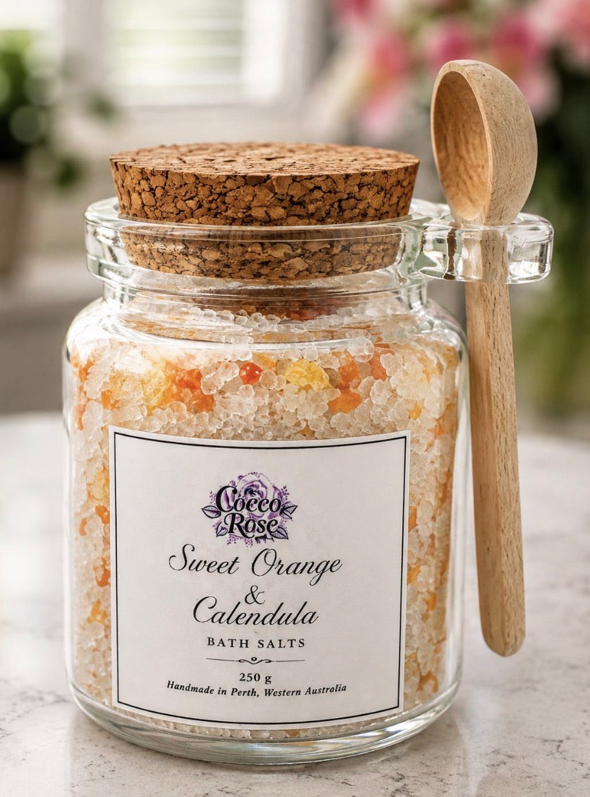 Sweet Orange & Calendula | Botanical Bath Salts 250g Jar