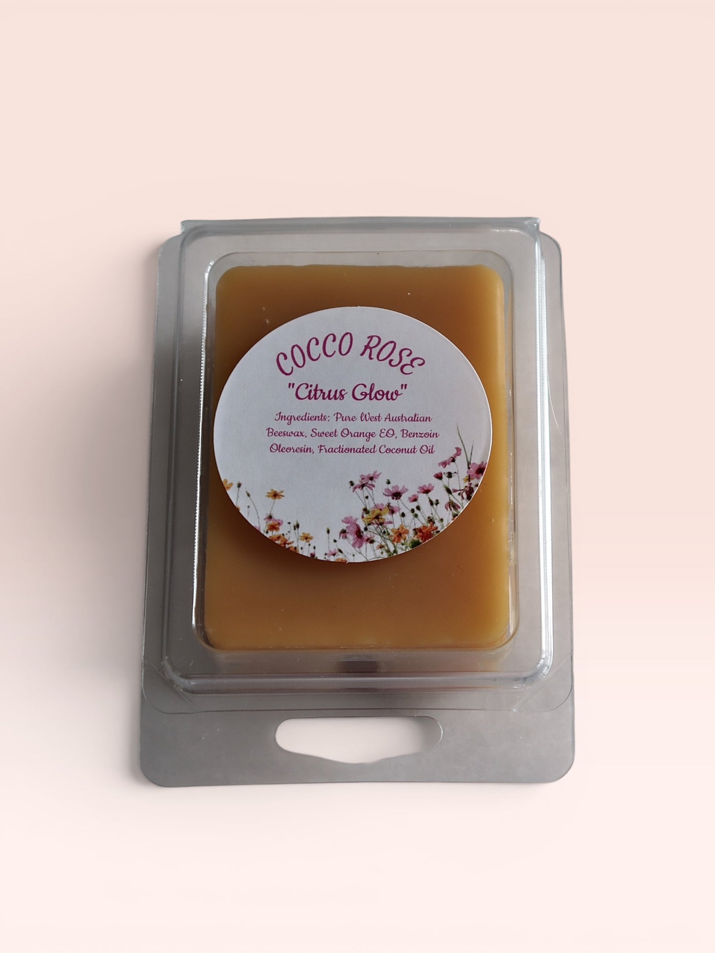 Cocco Rose Citrus Glow Wax Melts | Natural Beeswax Aromatherapy, Sweet Orange Essential Oil