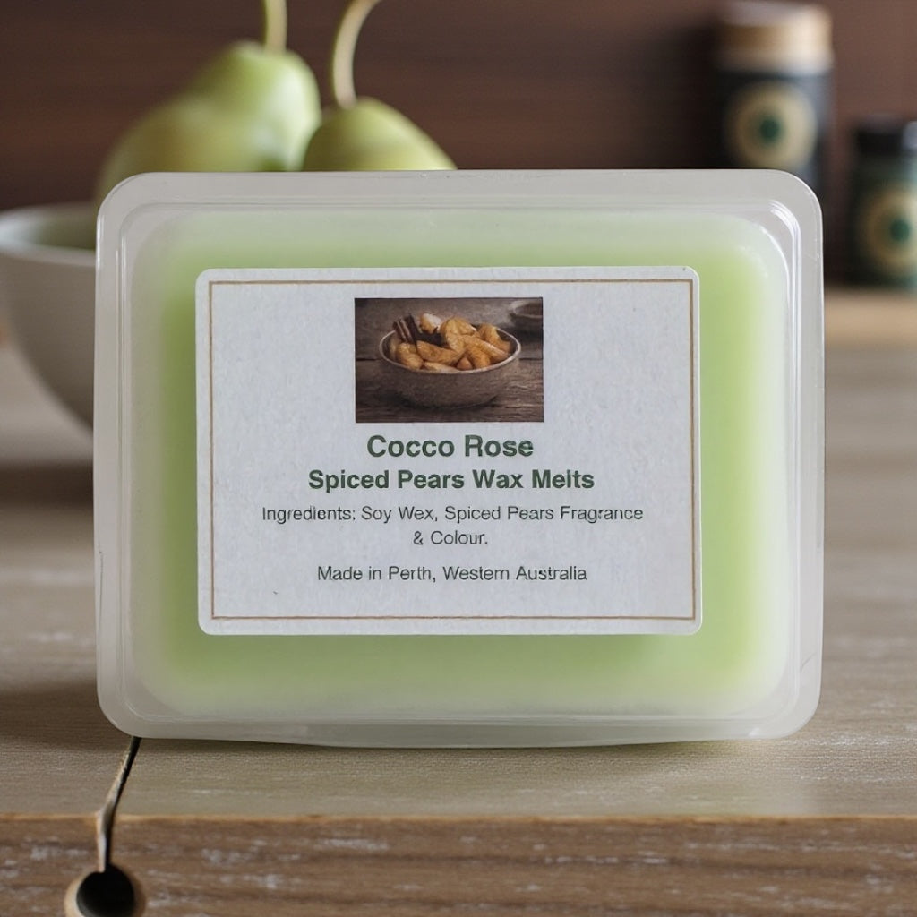 Handmade Spiced Pear Wax Melts | Gourmet Soy | Cocco Rose
