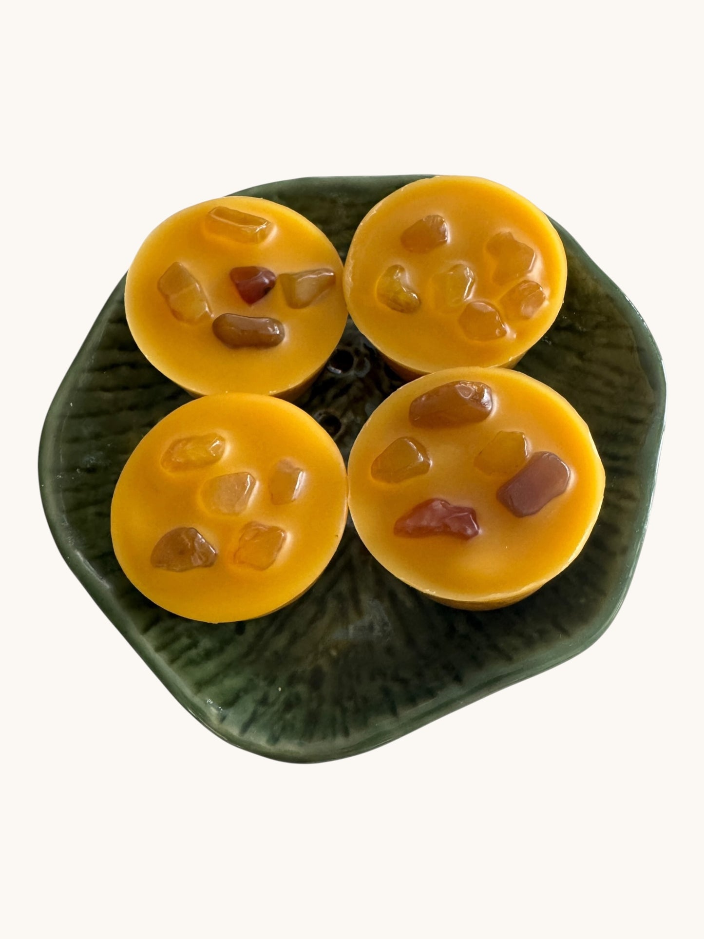 Cocco Rose Citrus Glow Wax Melts | Yellow Agate Crystals Natural Home Fragrance