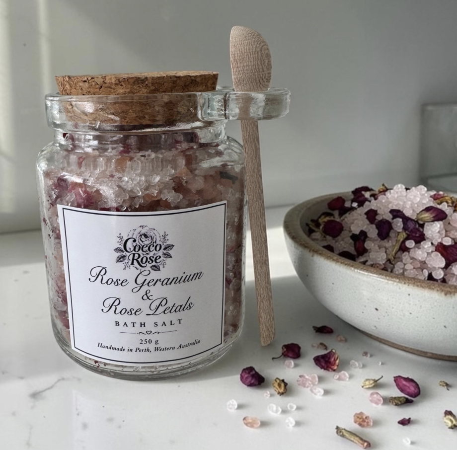 Floral Bloom | Rose Geranium & Sweet Orange Botanical Bath Salts 250g Jar