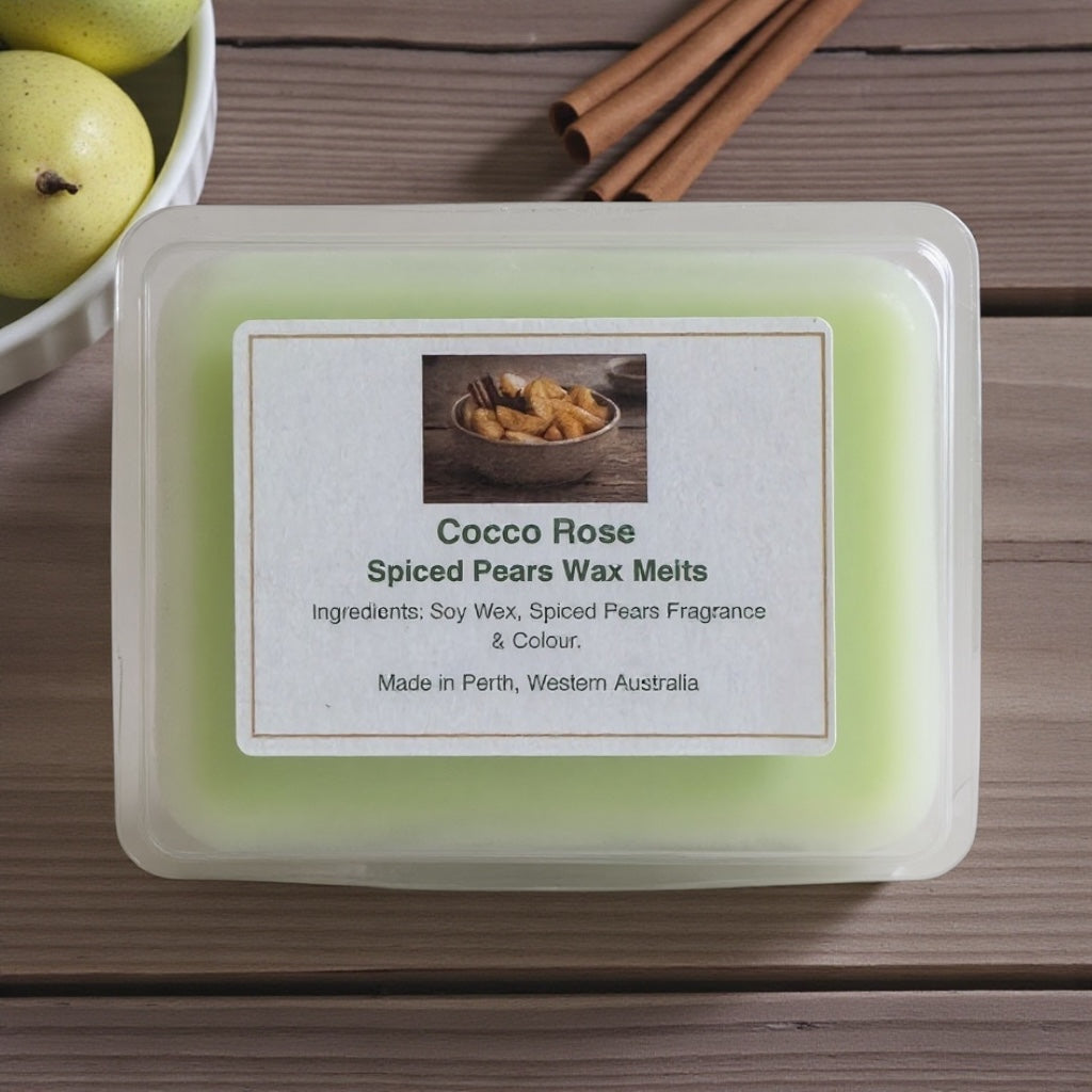 Handmade Spiced Pear Wax Melts | Gourmet Soy | Cocco Rose