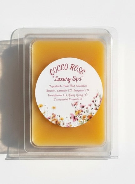 Cocco Rose Luxury Spa Wax Melts | Natural Beeswax Aromatherapy  | Relaxing Essential Oil Blend