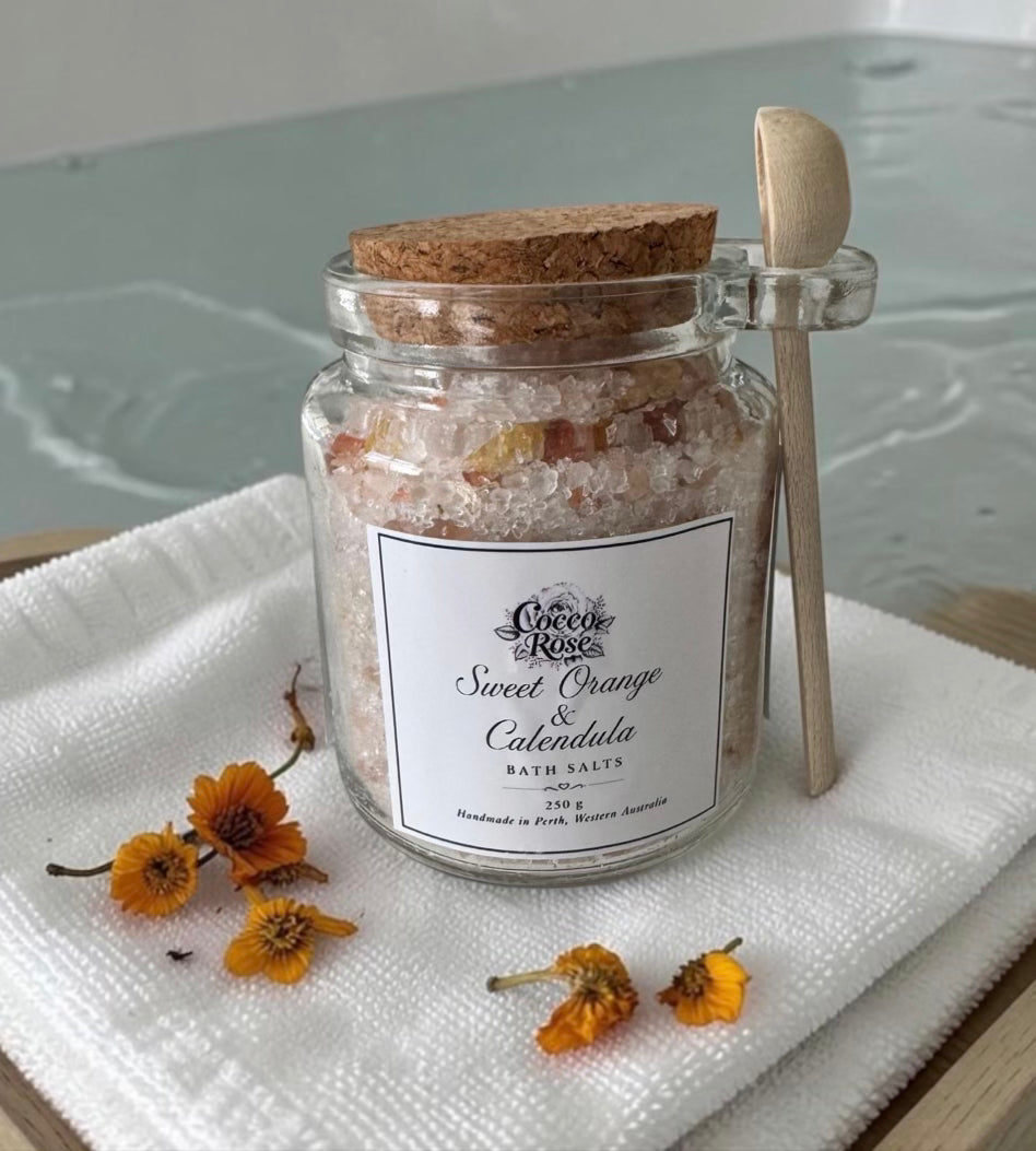 Sweet Orange & Calendula | Botanical Bath Salts 250g Jar