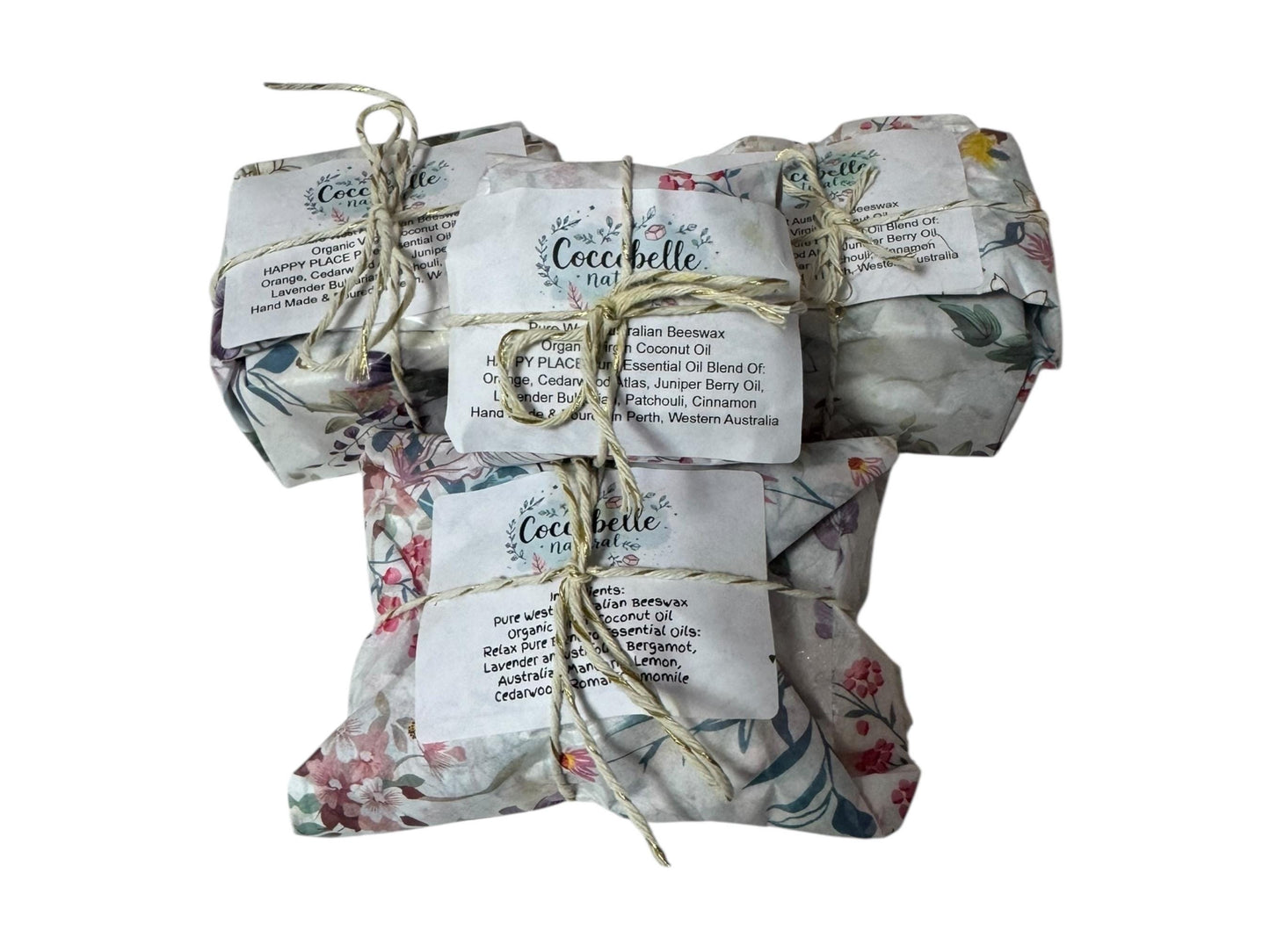 Aromatherapy Beeswax Melts – Pure Essential Oils (Breathe Easy, Happy Place, Relax, Sweet Orange, Blissed Out) | Cocco Rose