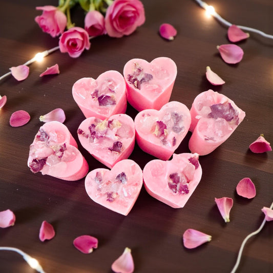 Rose Quartz Wax Melts: Rose Geranium Essential Oil