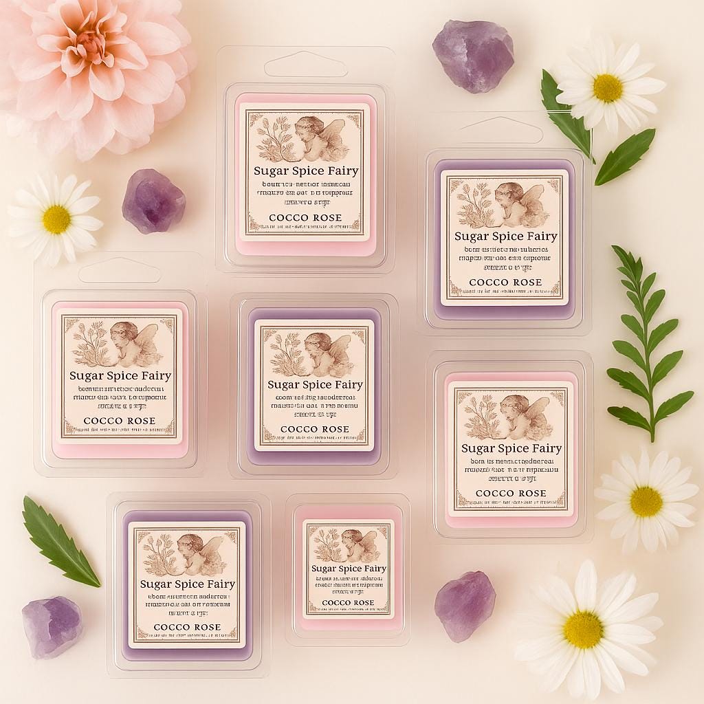 Sugar Spice Fairy Gourmet Wax Melts – Sweet Magical Fragrance | Cocco Rose