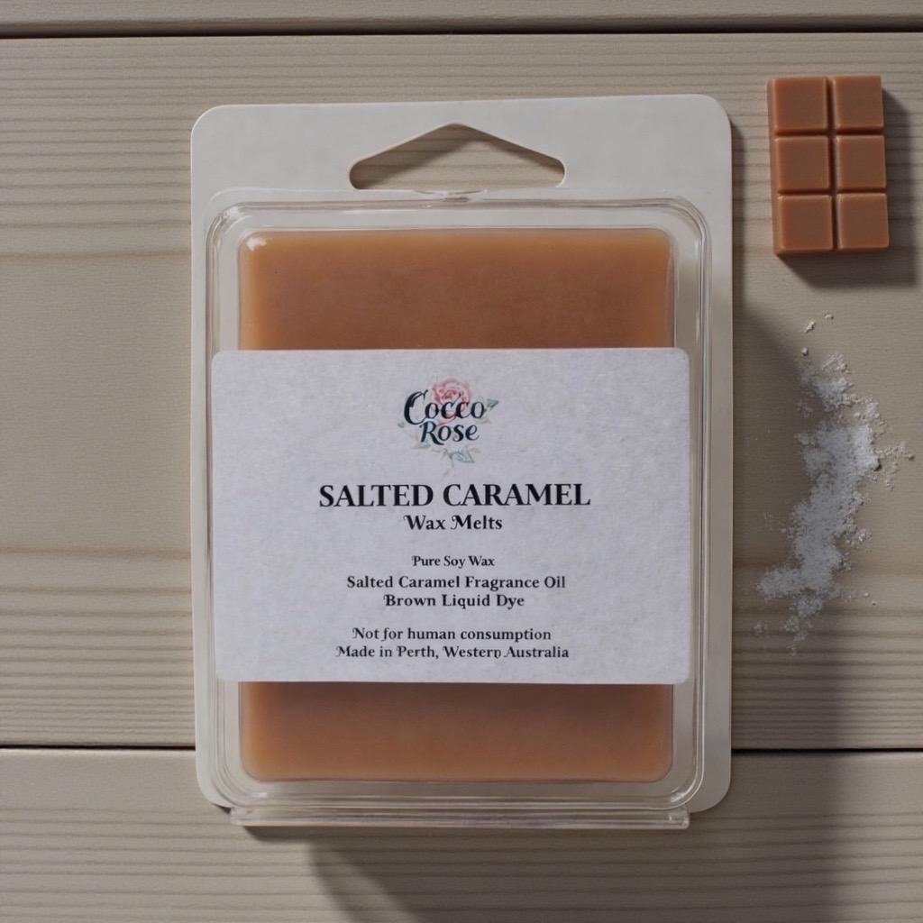 Gourmet Salted Caramel Wax Melts | Sweet Buttery Caramel with Sea Salt | Handmade in Perth Australia