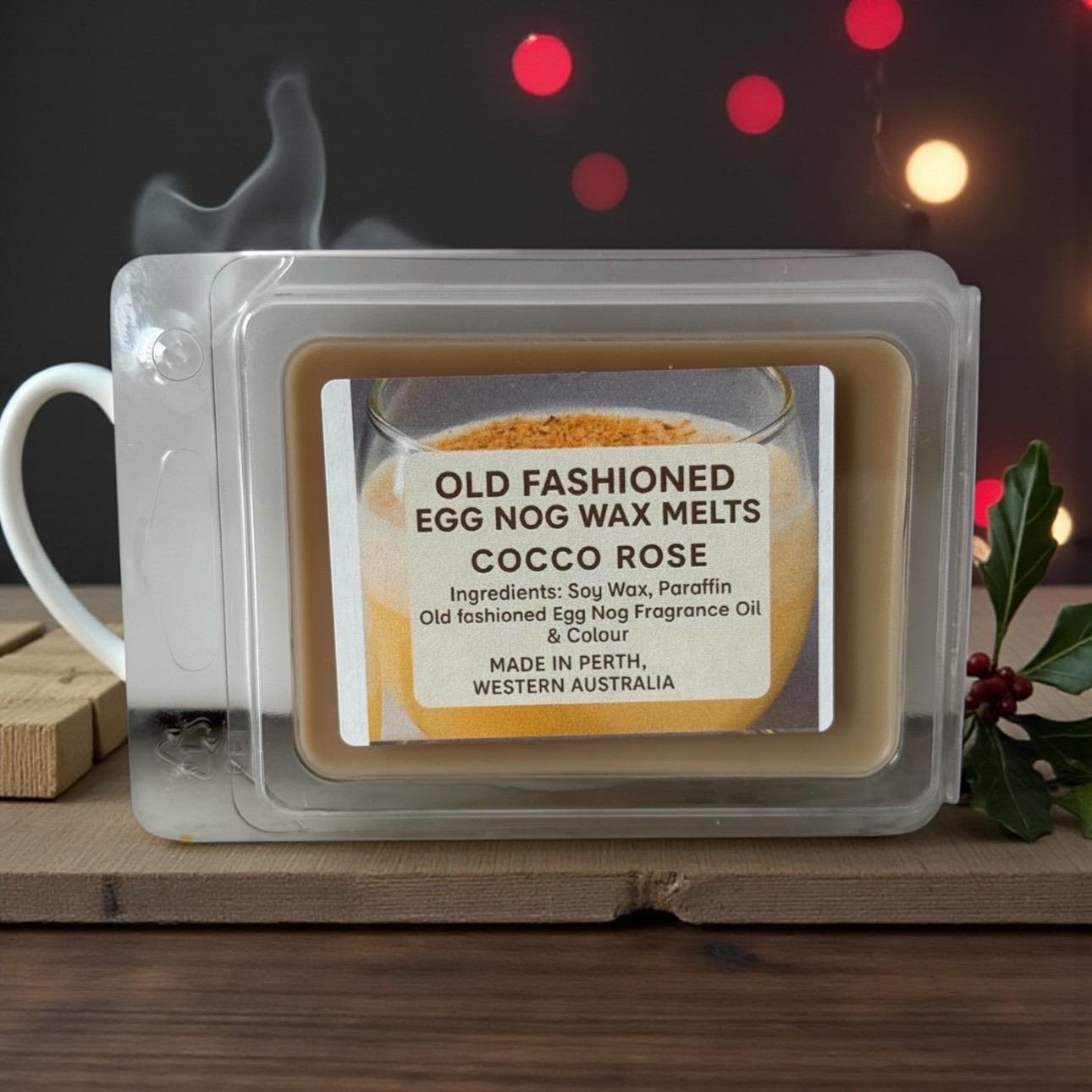 Old Fashioned Egg Nog Soy Wax Melts Creamy Vanilla & Nutmeg Christmas Wax Melts Handmade in Australia