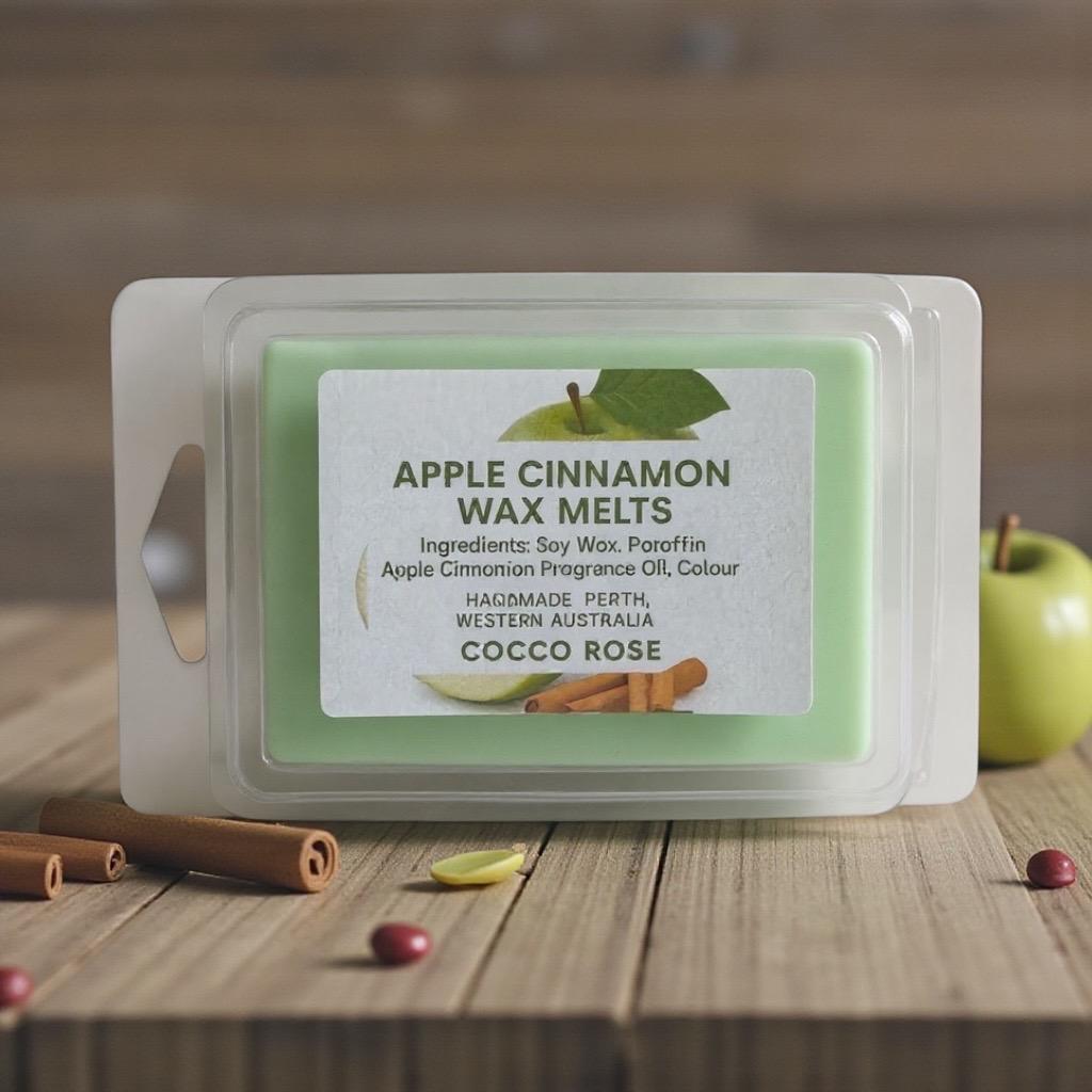 Apple Cinnamon Soy Wax Melts | Warm Spiced Apple Scent | Handmade Wax Melts | Autumn Home Fragrance