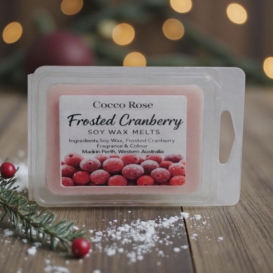 Frosted Cranberry Soy Wax Melts | Fresh Cranberry & Winter Berries | Christmas Wax Melts | Handmade in Australia