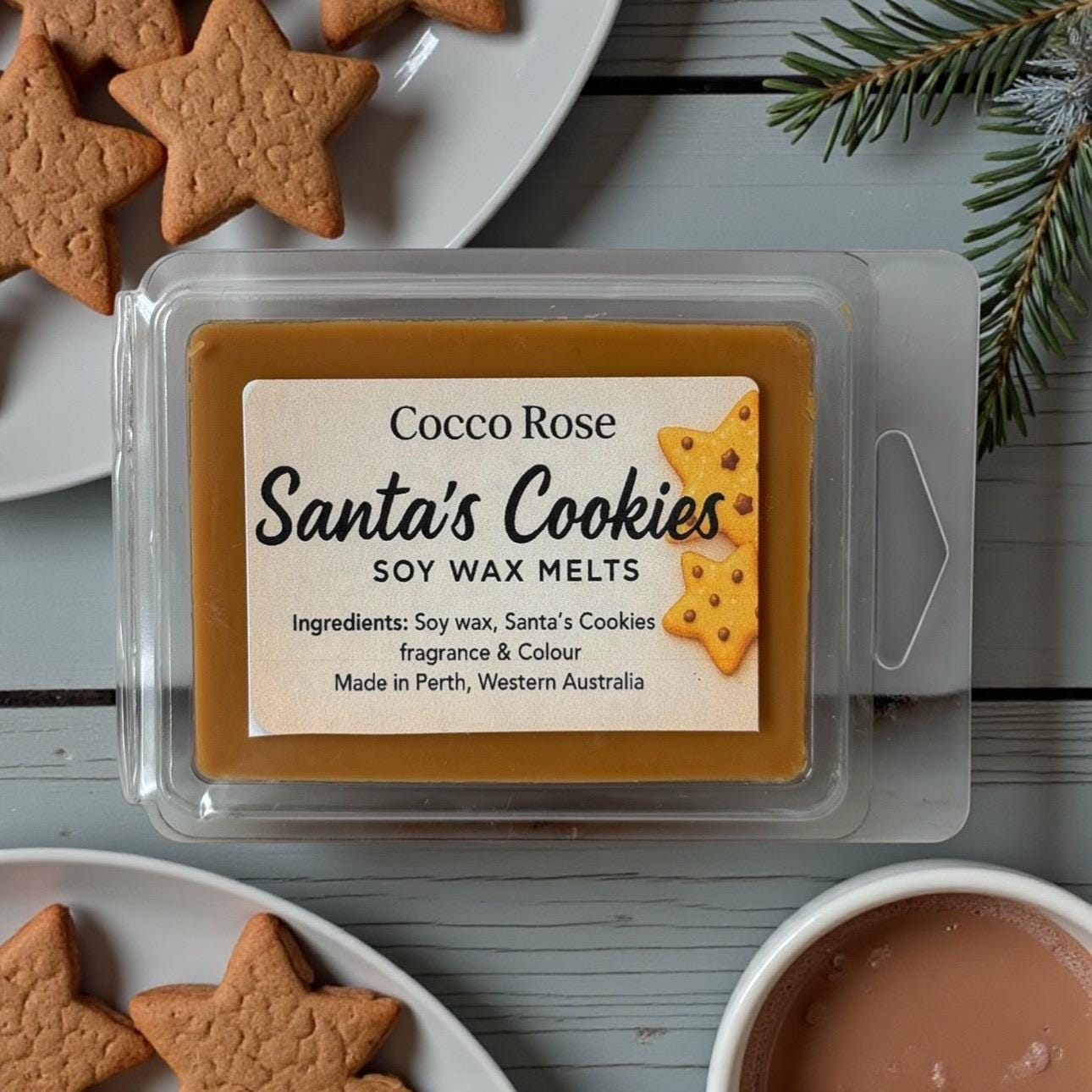 Santa’s Cookies Soy Wax Melts | Fresh Baked Cookies & Vanilla | Christmas Wax Melts | Handmade in Australia
