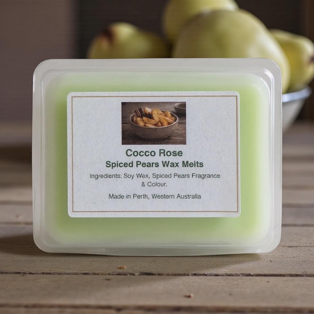 Spiced Pears Soy Wax Melts | Handmade Soy Wax Melts | Warm Pear & Spice Scent | Autumn Winter Home Fragrance | Cocco Rose