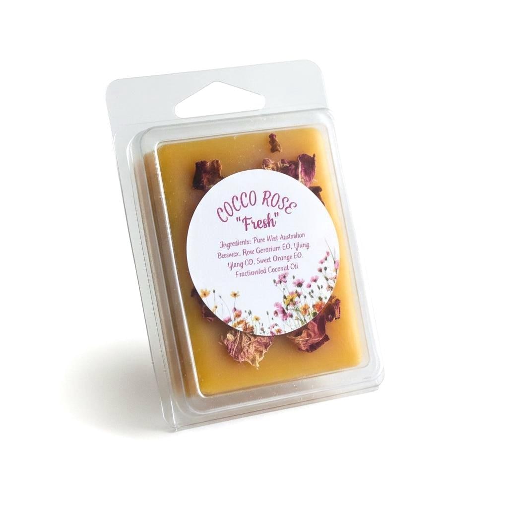 Cocco Rose Fresh Bloom Wax Melts | Natural Beeswax, Rose Geranium, Sweet Orange Essential Oils