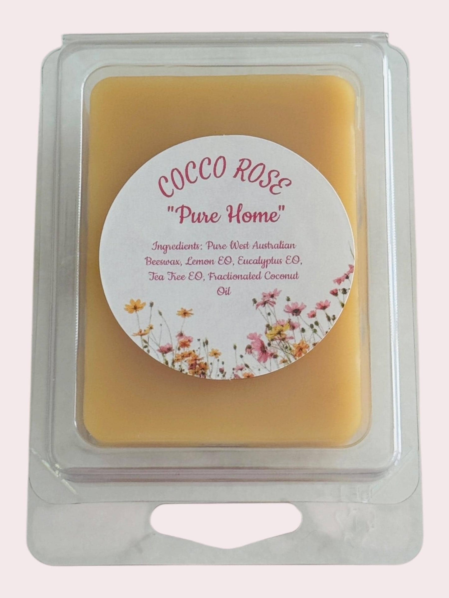 Cocco Rose Pure Home Beeswax Wax Melts | Lemon, Eucalyptus, Tea Tree Essential Oils