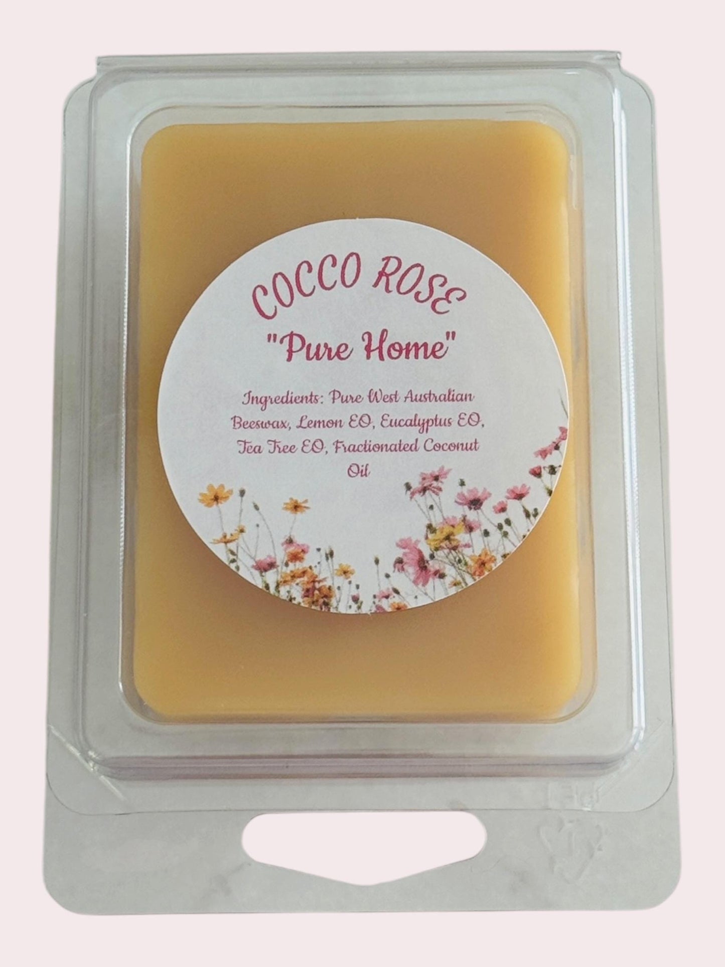 Cocco Rose Pure Home Beeswax Wax Melts | Lemon, Eucalyptus, Tea Tree Essential Oils