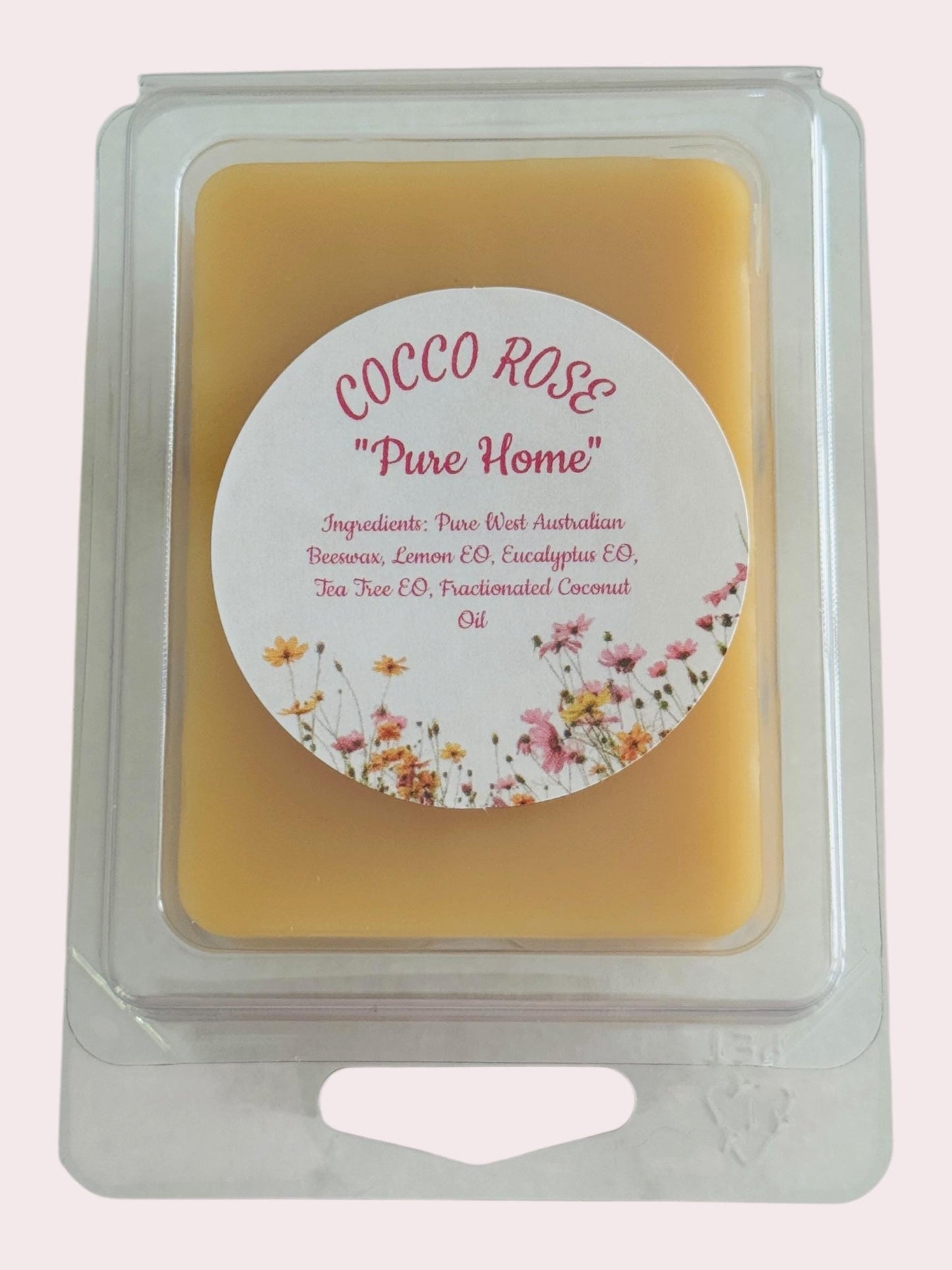 Cocco Rose Pure Home Beeswax Wax Melts | Lemon, Eucalyptus, Tea Tree Essential Oils