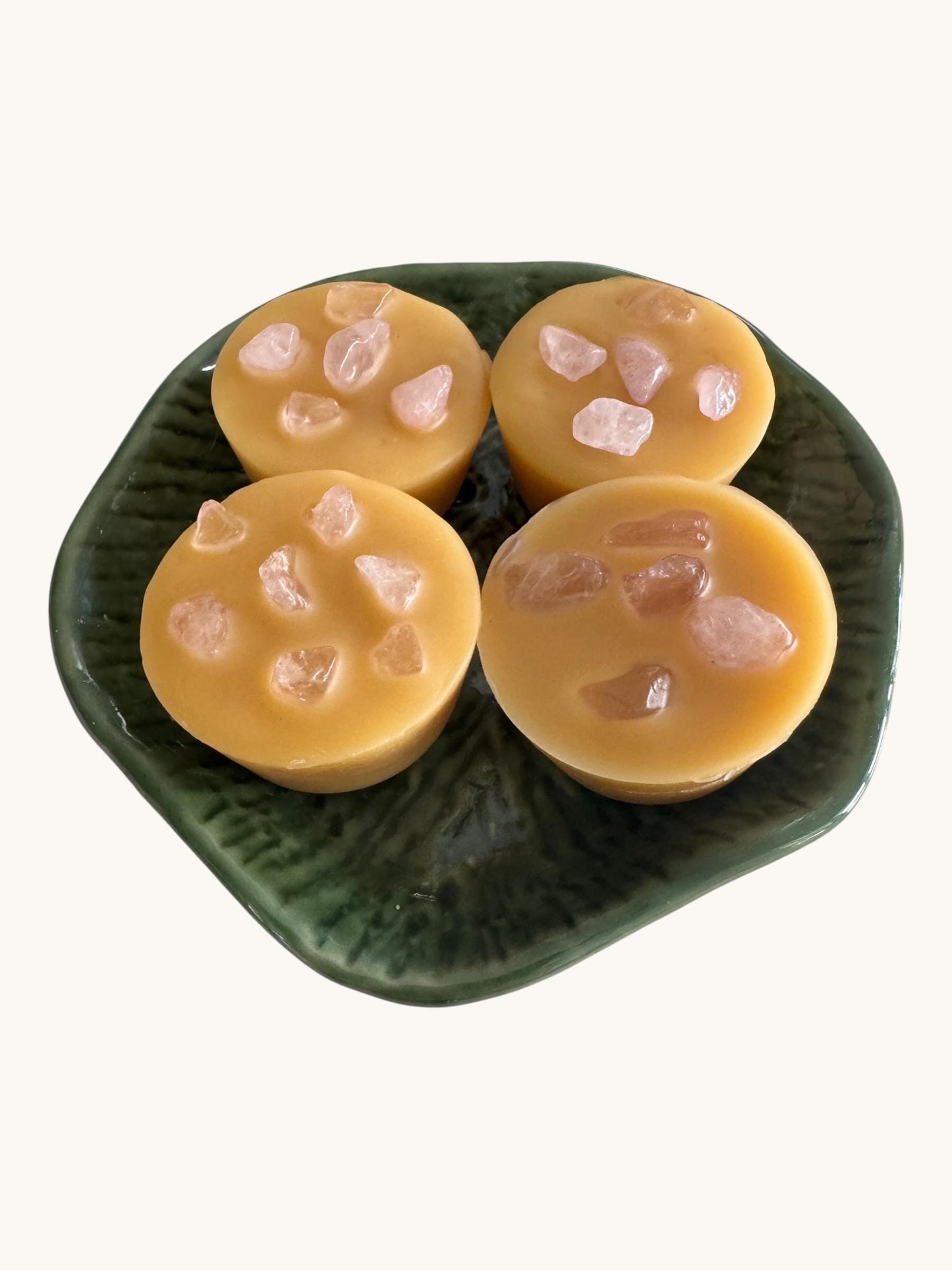 Cocco Rose Calm Wax Melts | Rose Quartz Crystal Beeswax Melts | Relaxing Aromatherapy Wax Melts | Natural Home Fragrance