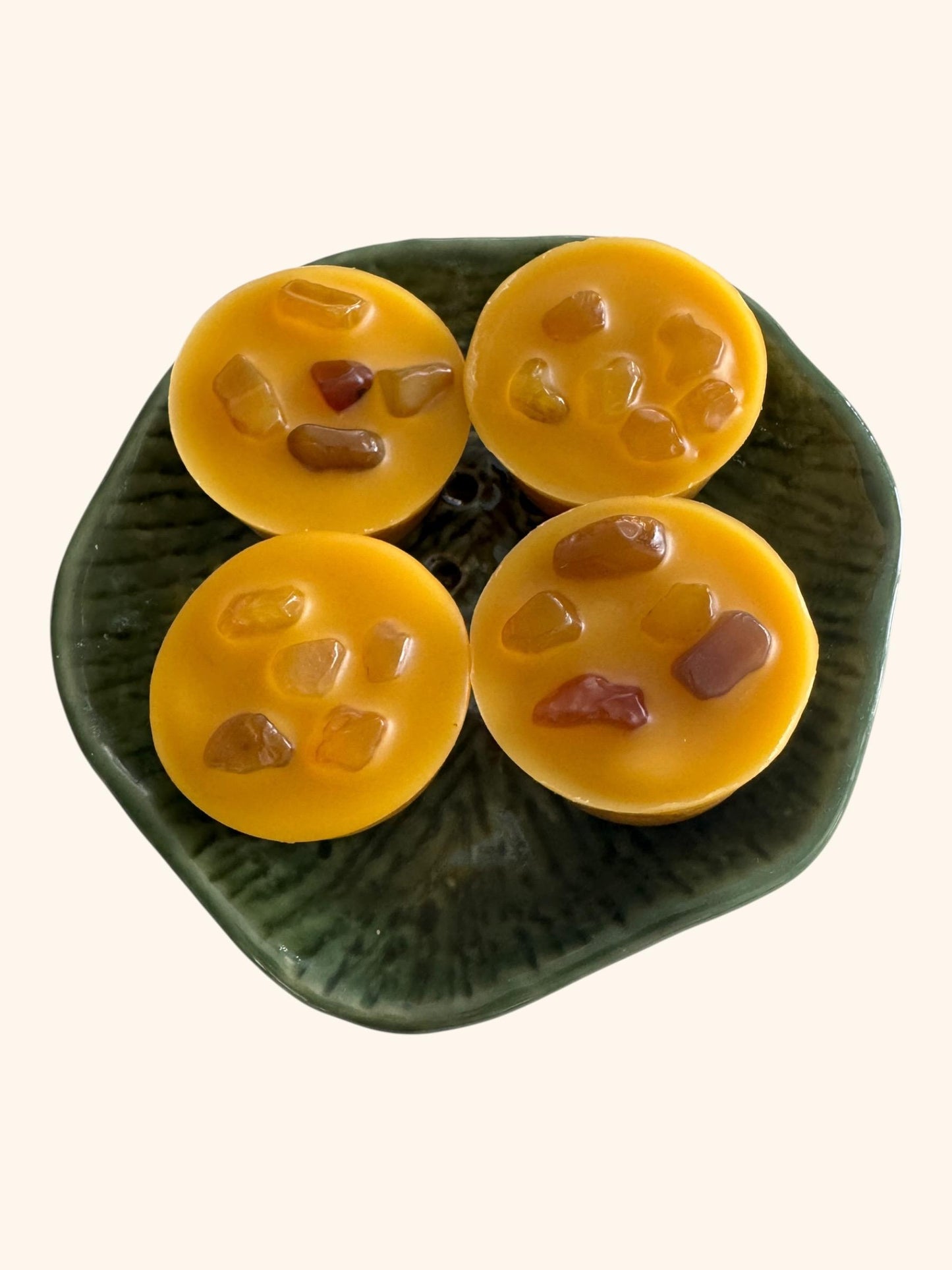 Cocco Rose Citrus Glow Wax Melts | Yellow Agate Crystals Natural Home Fragrance