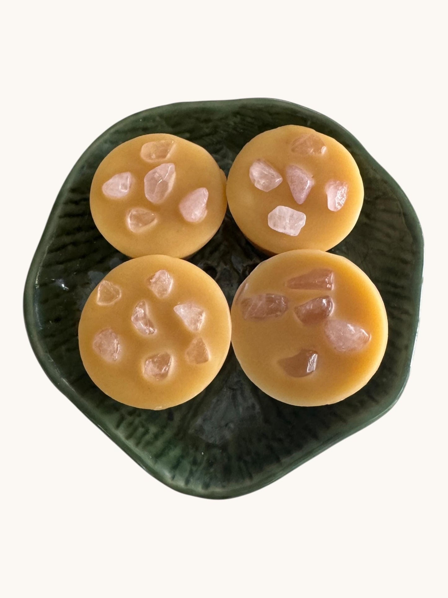 Cocco Rose Calm Wax Melts | Rose Quartz Crystal Beeswax Melts | Relaxing Aromatherapy Wax Melts | Natural Home Fragrance