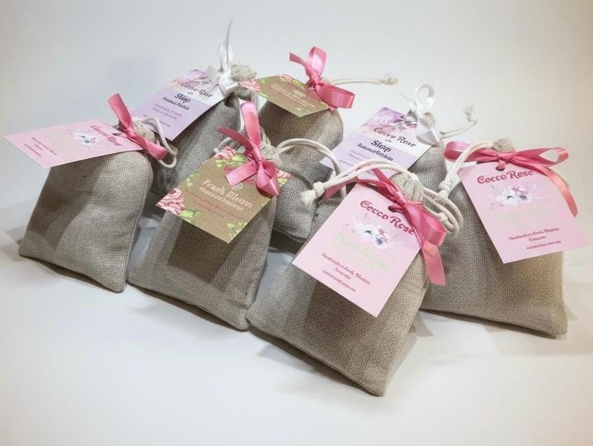 Cocco Rose Botanical Sachets | Fresh Bloom, Sleep & Pure Home | Natural Aromatherapy Sachets