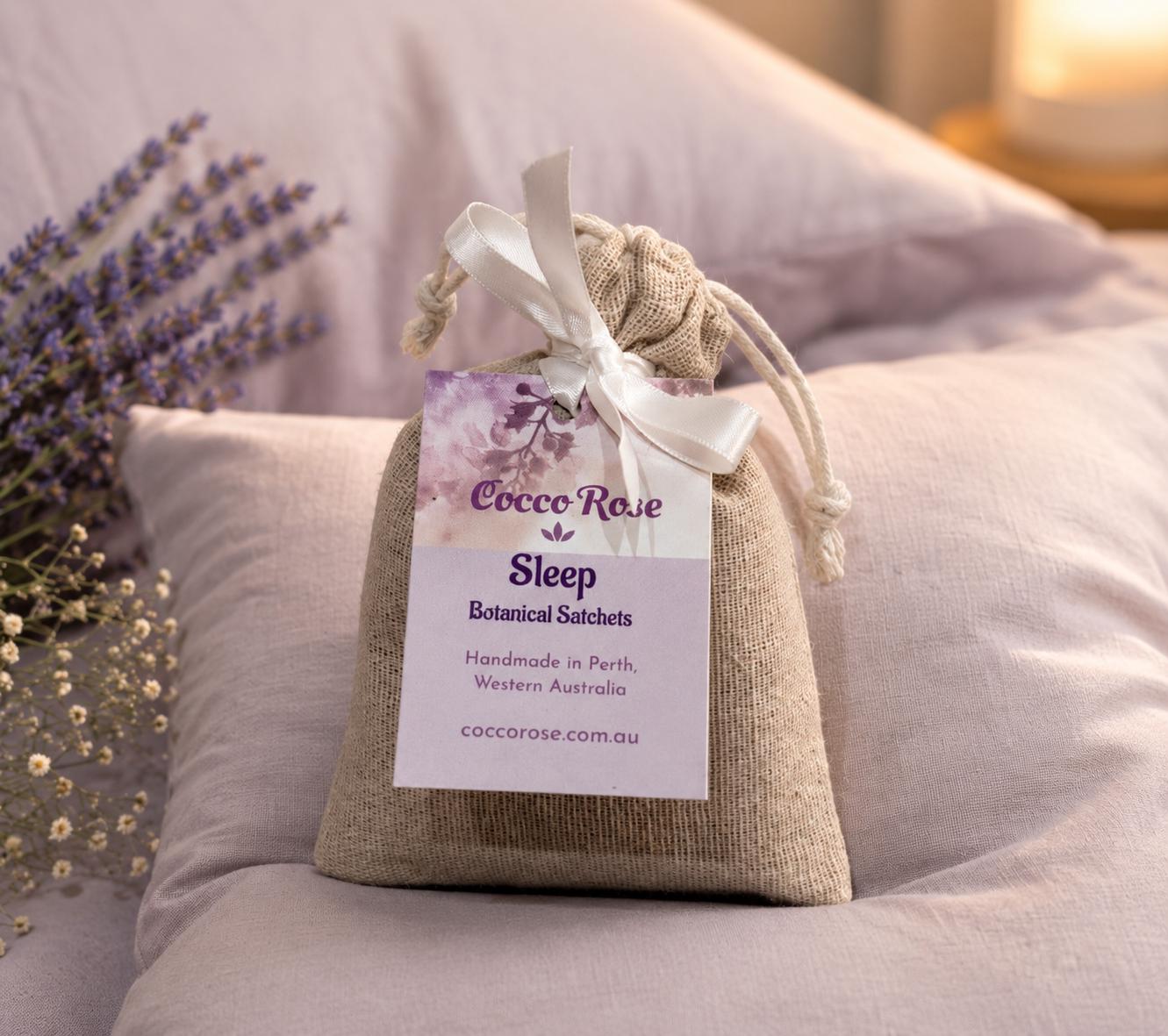 Lavender Sachet Bags | Drawer & Wardrobe Freshener | Botanical Essential Oil Sachets | Handmade in Australia