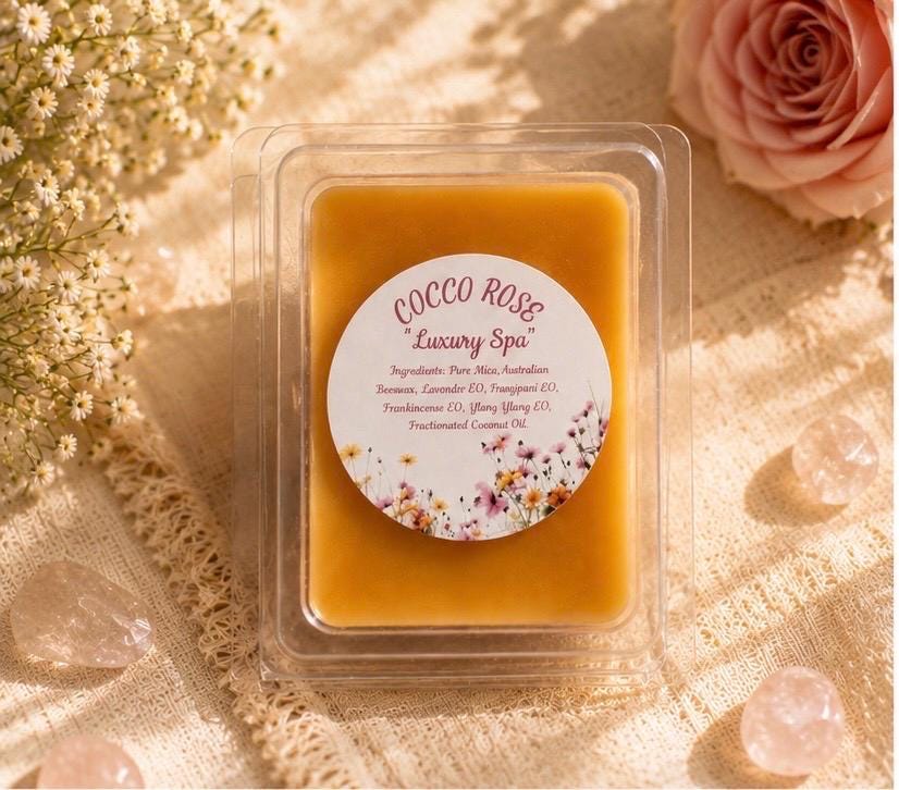 Lavender Bergamot Wax Melts | Essential Oil Spa Beeswax Melts | Relaxing Home Fragrance | Gifts | Handmade in Australia