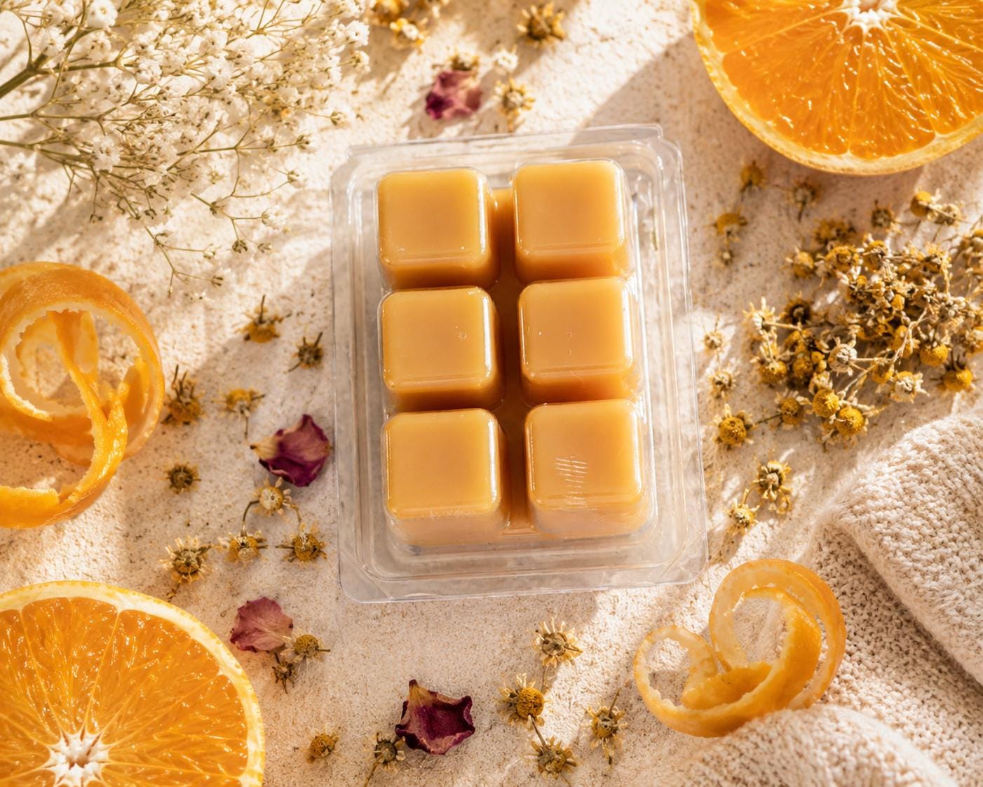 Sweet Orange Beeswax Melts | Pure Essential Oils |Fresh Citrus Home Fragrance and Gift | Handmade in Australia