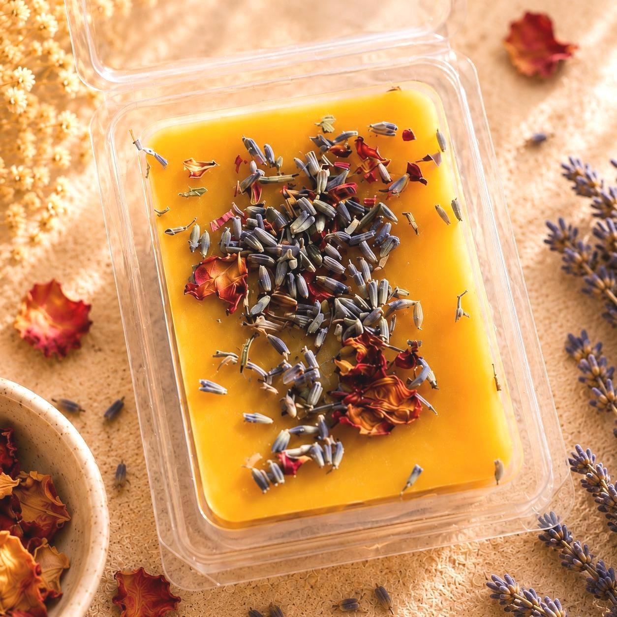 Lavender Rose Beeswax Melts | Essential Oils | Floral Calming Self Care Gift | Handmade in Australia