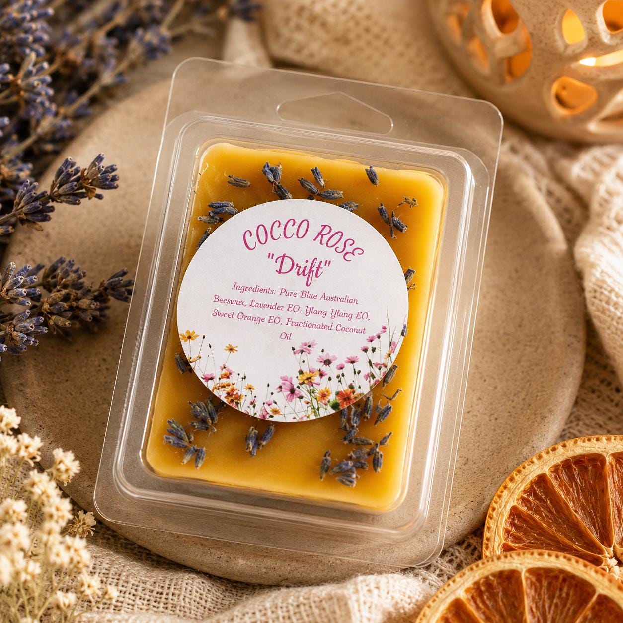 Lavender Beeswax Melts | Pure Essential Oil | Calming Bedtime Home Fragrance Gift | Handmade in Australia