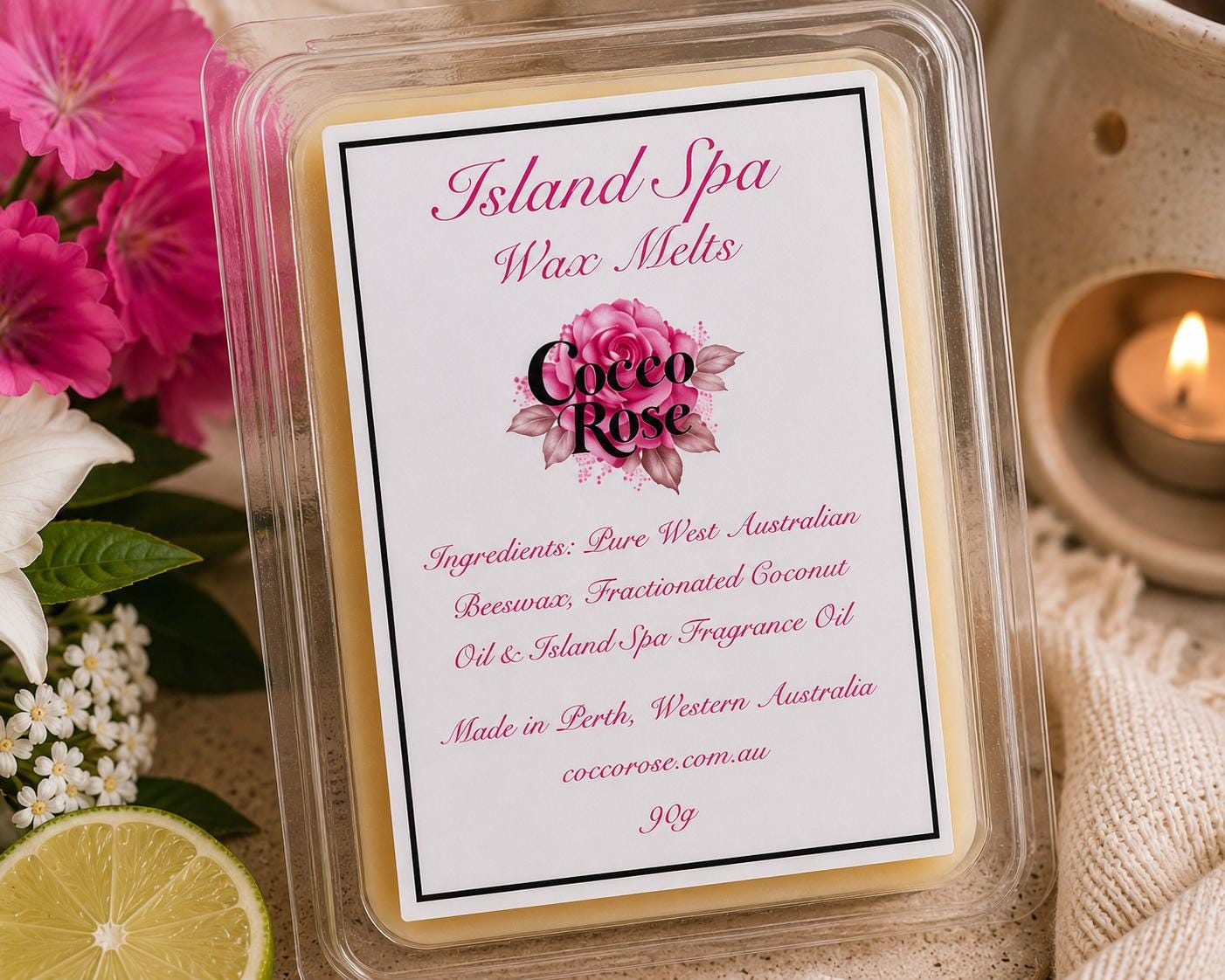 Relaxing Beeswax Melts |  Citrus Floral Home Fragrance | Spa Inspired Gifts | Handmade in Australia